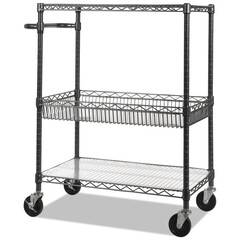 ALESW543018BA - Alera&reg; Wire Shelving Three-Tier Rolling Cart