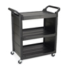 Janitorial Carts, Trucks, and Utility Carts: Three-Shelf Service Cart