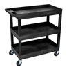 Janitorial Carts, Trucks, and Utility Carts: Luxor - 3-Shelf High Capacity Tub Cart