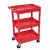 Janitorial Carts, Trucks, and Utility Carts: Luxor - 3-Shelf Tub Cart