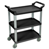 utility carts, trucks and ladders: Luxor - 3-Shelf Utility Cart - 200 lb Capacity