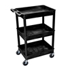 Janitorial Carts, Trucks, and Utility Carts: Luxor - 3-Shelf Tub Cart