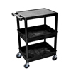 Janitorial Carts, Trucks, and Utility Carts: Luxor - 3-Shelf Tub Cart