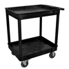 utility carts, trucks and ladders: Luxor - Black 2 Tub Cart W/ SP6 Casters