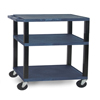 Janitorial Carts, Trucks, and Utility Carts: Luxor - 3-Shelf Tuffy Cart - 34" Tall