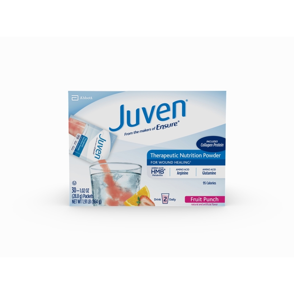 Juven Fruit Punch Therapeutic Nutrition Powder for Wound Healing (Carton of 30)