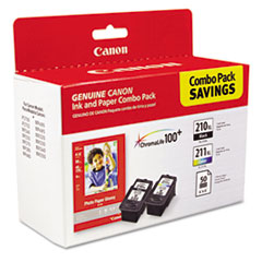 CNM2973B004 - Canon 2973B004 Inks  Paper Pack, PGI-210XL, CL211XL, 2 Inks  50 Sheets 4 x 6 Paper