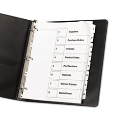 AVE11132 - Avery® Ready Index® Classic Black & White Table of Contents Dividers