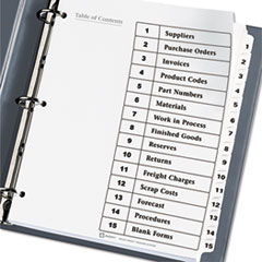 AVE11142 - Avery® Ready Index® Classic Black & White Table of Contents Dividers