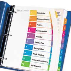 AVE11165 - Avery® Ready Index® ExtraWide™ Multicolor Dividers
