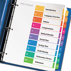 AVE11188 - Avery® Ready Index® Contemporary Multicolor Table of Contents Dividers