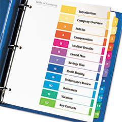 AVE11196 - Avery® Ready Index® Contemporary Multicolor Table of Contents Dividers