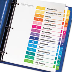AVE11197 - Avery® Ready Index® Contemporary Multicolor Table of Contents Dividers