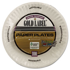 AJMCP9GOEWH - Gold Label Coated Paper Plates