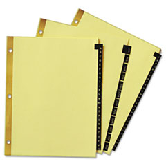 AVE11350 - Avery® Black Leather Pre-Printed Dividers
