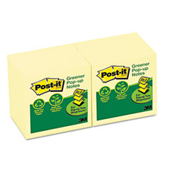 MMMR330RP12YW - Post-it® Greener Notes Original Recycled Pop-up Notes