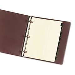 AVE25181 - Avery® Copper Reinforced Preprinted Black Leather Tab Dividers
