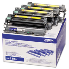 BRTDR210CL - Brother DR210CL Drum Unit, 15000 Page-Yield, Black, Cyan, Magenta, Yellow, 4 Color Set