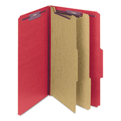 SMD19031 - Smead® 6-Section Colored Pressboard Top Tab Classification Folders with SafeSHIELD™ Coated Fastener