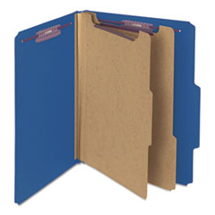 SMD14032 - Smead® 6-Section Colored Pressboard Top Tab Classification Folders with SafeSHIELD™ Coated Fastener