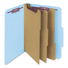 SMD14094 - Smead® Colored Pressboard 8-Section Top Tab Classification Folders with SafeSHIELD™ Coated Fastener