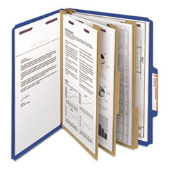 SMD14096 - Smead® Colored Pressboard 8-Section Top Tab Classification Folders with SafeSHIELD™ Coated Fastener