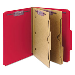 SMD14082 - Smead® 6-Section Pressboard Top Tab Pocket-Style Classification Folders with SafeSHIELD™ Coated Fastener