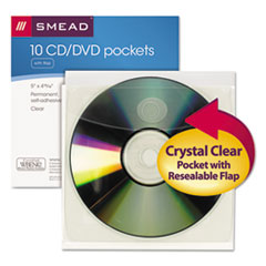 SMD68144 - Smead® Self-Adhesive Poly CD/Diskette Pockets