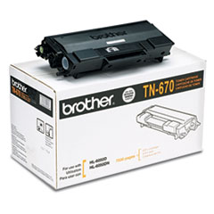 BRTTN670 - Brother TN670 High-Yield Toner, 7500 Page-Yield, Black