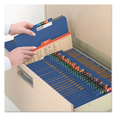 SMD19096 - Smead® Colored Pressboard 8-Section Top Tab Classification Folders with SafeSHIELD™ Coated Fastener