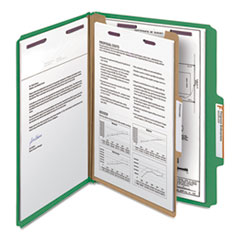 SMD13733 - Smead® 4-Section Pressboard Top Tab Classification Folders w/SafeSHIELD™ Coated Fastener