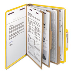 SMD14098 - Smead™ Eight-Section Colored Pressboard Top Tab Classification Folders with SafeSHIELD® Coated Fasteners