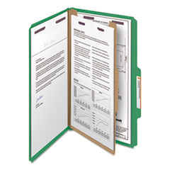 SMD18733 - Smead™ Four-Section Colored Pressboard Top Tab Classification Folders with SafeSHIELD® Coated Fasteners