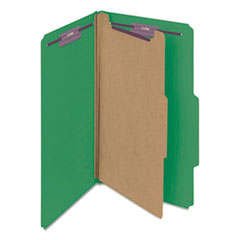 SMD18733 - Smead™ Four-Section Colored Pressboard Top Tab Classification Folders with SafeSHIELD® Coated Fasteners