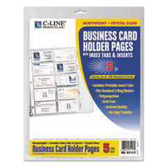 CLI61117 - C-Line® Looseleaf Business Card Protectors