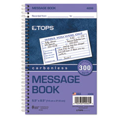 TOP4006 - TOPS® Spiralbound Message Book