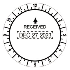 USST2910 - Trodat® Trodat Round Stamp, Time and Date Received, 2 Diameter