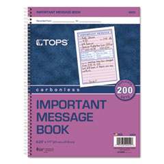TOP4005 - TOPS® Telephone Message Book with Fax/Mobile Section