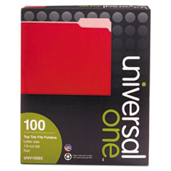 UNV10503 - Universal® Colored File Folders With Top Tabs
