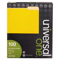 UNV10504 - Universal® Colored File Folders With Top Tabs