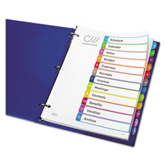 AVE11843 - Avery® Ready Index® Customizable Table of Contents Multicolor Dividers