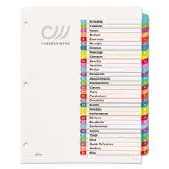 AVE11846 - Avery® Ready Index® Customizable Table of Contents Multicolor Dividers