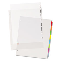 AVE16741 - Avery® Clear View Plastic Dividers with Multicolored Tabs  Sheet Protector