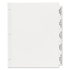 AVE11492 - Avery® Print & Apply Index Maker® Clear Label Dividers with Easy Apply Printable Label Strip and White Tabs