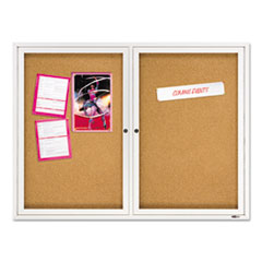 QRT2364 - Quartet® Enclosed Indoor Cork Bulletin Board with Hinged Doors