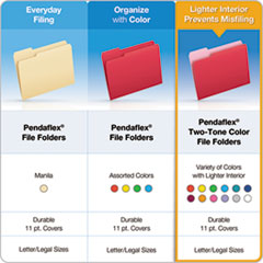 PFX15213WHI - Pendaflex® Colored File Folders