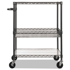 ALESW543018BA - Alera® Wire Shelving Three-Tier Rolling Cart