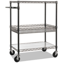 ALESW543018BA - Alera&reg; Wire Shelving Three-Tier Rolling Cart