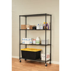 ALESW604818BL - Alera® Commercial Medium-Duty Wire Shelving Kit with Casters