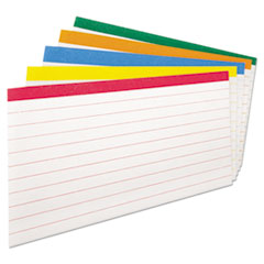 Oxford Color Coded Ruled Index Cards 3 x 5 Assorted Colors 100/Pack 04753 